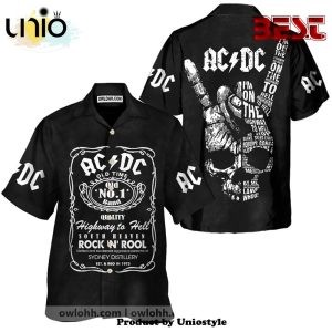 Ac dc Rock Band X Whiskey Hawaiian Shirt For Kids, Adult