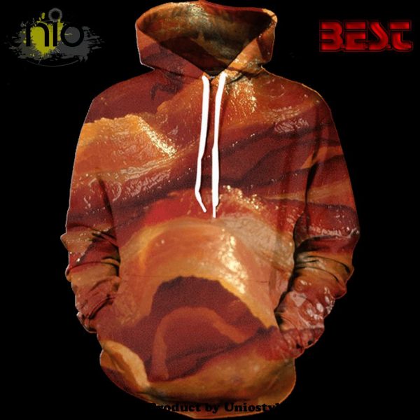 Bacon Strips Funny Foods Pullover Hoodie