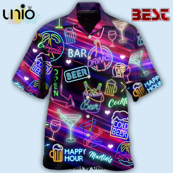 Beer Cocktails Drinking Bar Hawaiian Shirt For Kids, Adult