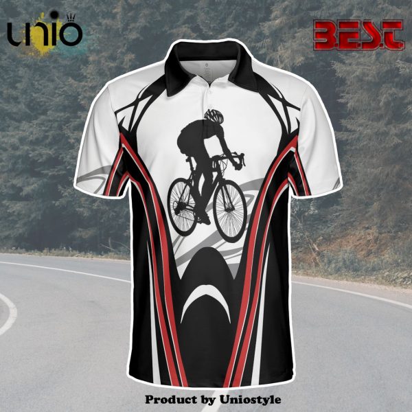 Black Red Cycling Polo For Men