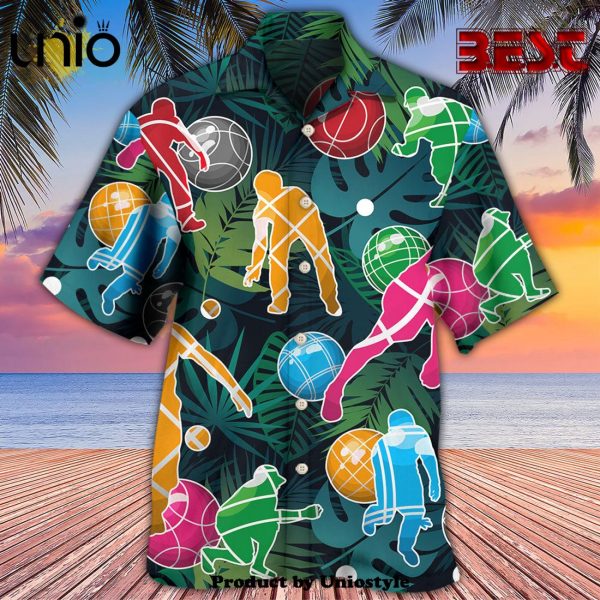 Bocce Ball Tropical Colorful Ball Games Hawaiian Shirt For Kids, Adult