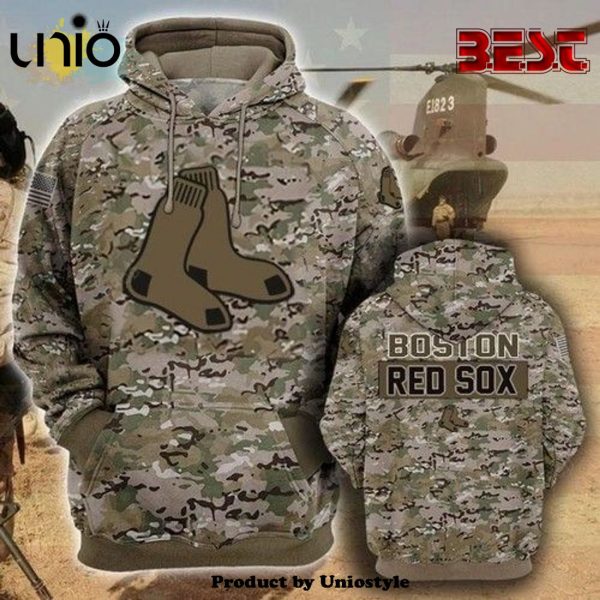 Boston Red Sox Camouflage Veteran Pullover Hoodie