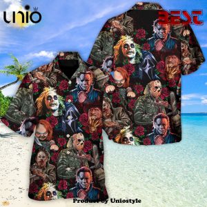 Halloween Horror Movie Scary Tropical Style Hawaiian Shirt For Kids, Adult