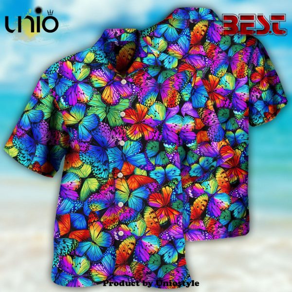 Butterfly Multi Bright Butterflies Hawaiian Shirt For Kids, Adult