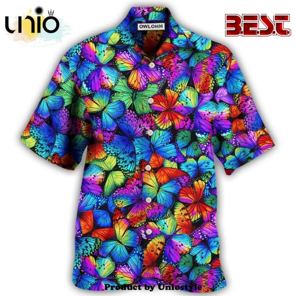 Butterfly Multi Bright Butterflies Hawaiian Shirt For Kids, Adult