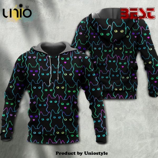 Cat Cute Little Kitten Neon Hoodie