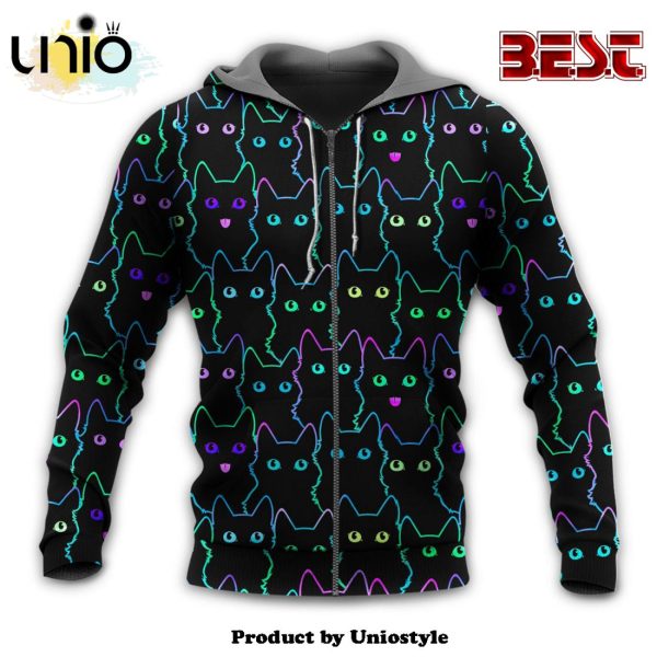 Cat Cute Little Kitten Neon Hoodie