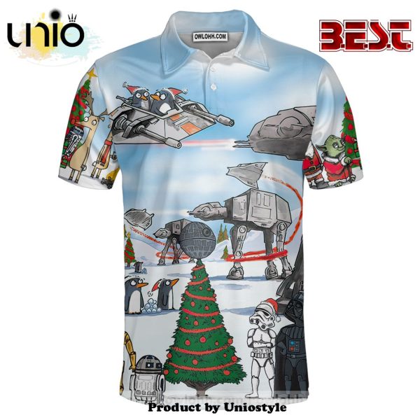 Christmas Star Wars Cartoon Christmas Funny Polo