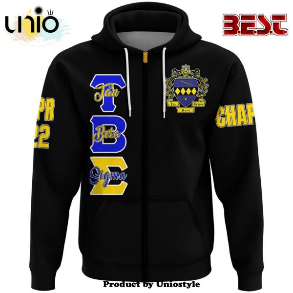 Custom Tau Beta Sigma Black Zip Hoodie