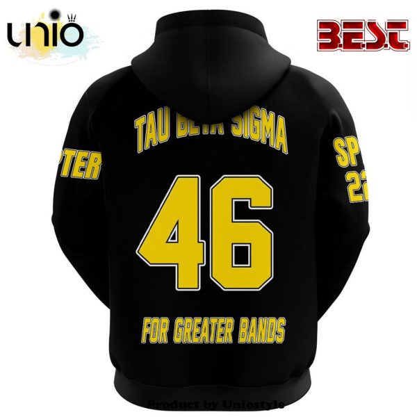 Custom Tau Beta Sigma Black Zip Hoodie