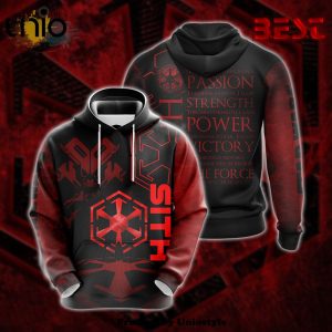 SW Hoodie Sith Code Passion Strength Power Victory Hoodie