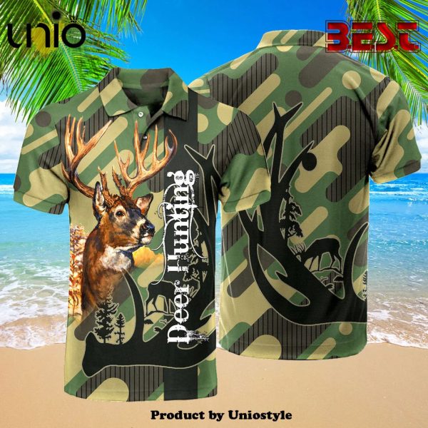 Deer Hunting Camo Polo For Men