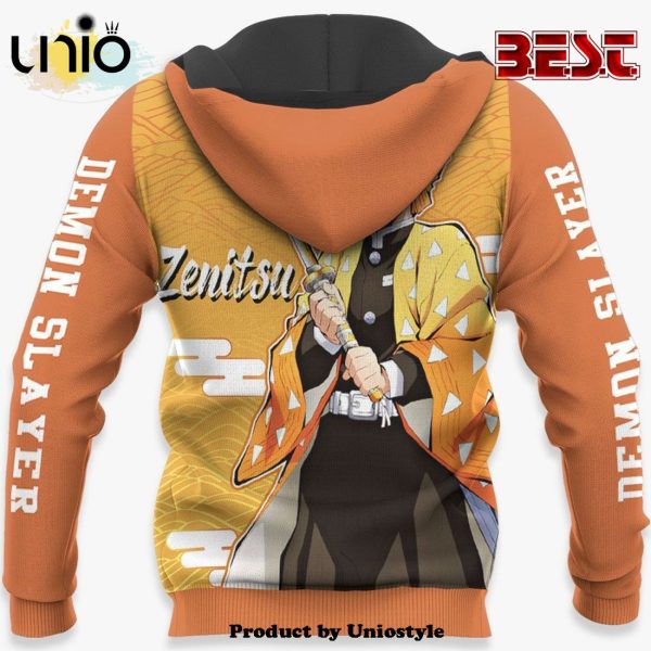 Demon Slayer Hoodie Zenitsu Agatsuma Orange Hoodie