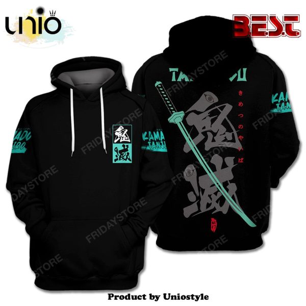 Demon Slayer Tanjiro Kamado Sword Green Black Hoodie