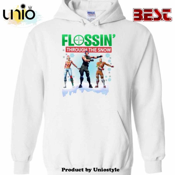 Flossing Through The Snow Fortnite Christmas Hoodies