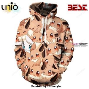 Pokemon Eevee Flesh Tone All Over 3D Printed Hoodie