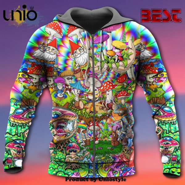 Hippie Mushroom Music Band Of Life Hoodie