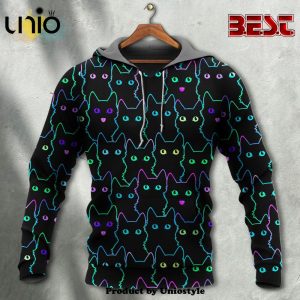 Cat Cute Little Kitten Neon Hoodie