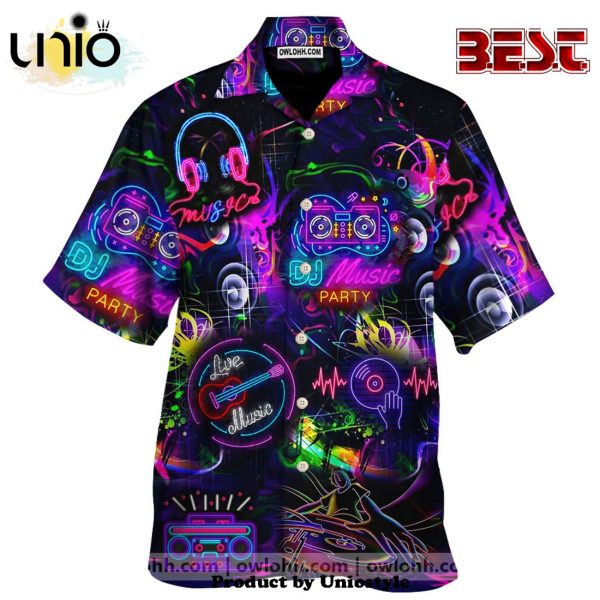 Life Is Better With Dj Neon Music Party Hawaiian Shirt For Kids, Adult