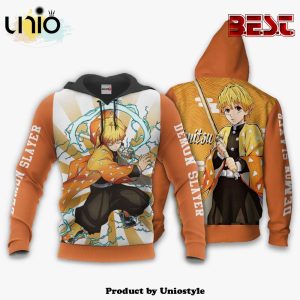 Demon Slayer Hoodie Zenitsu Agatsuma Orange Hoodie