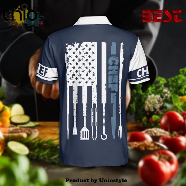 Skull Chef Cooking Polo For Men