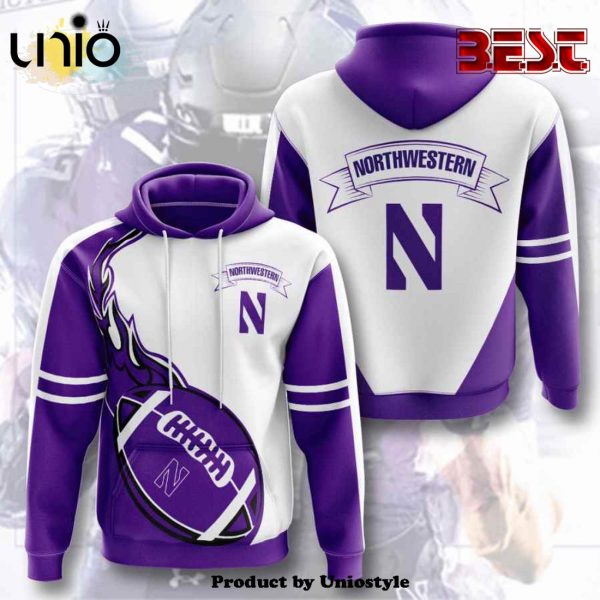 Sports American Football NCAAF Northwestern Wildcats USA Pullover Hoodie