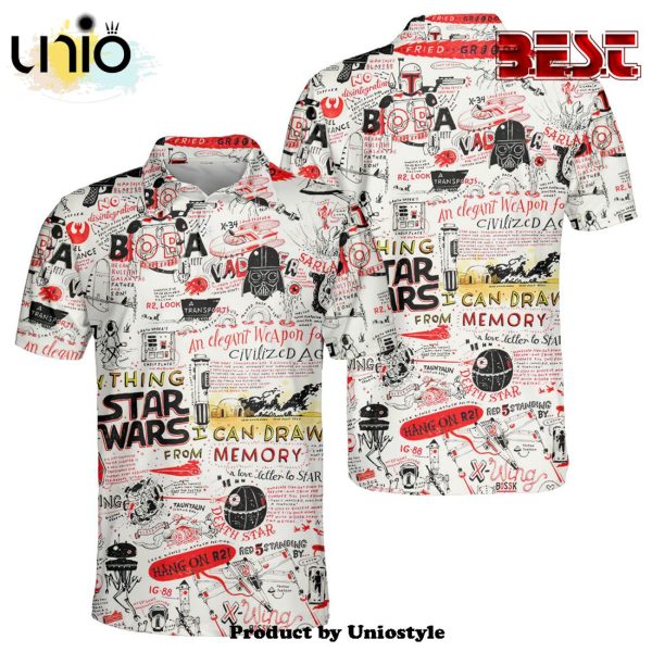 Star Wars All Funny Quotes Comic Style Polo