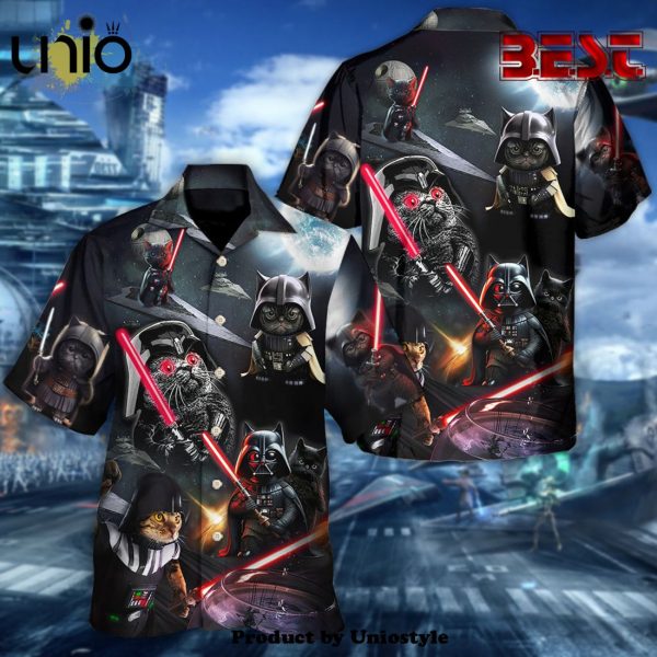 Star Wars Cat Darth Vader Hawaiian Shirt For Kids, Adult