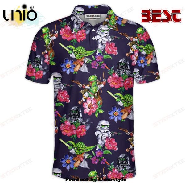 Star Wars Patter Flower Gift For Fans Polo