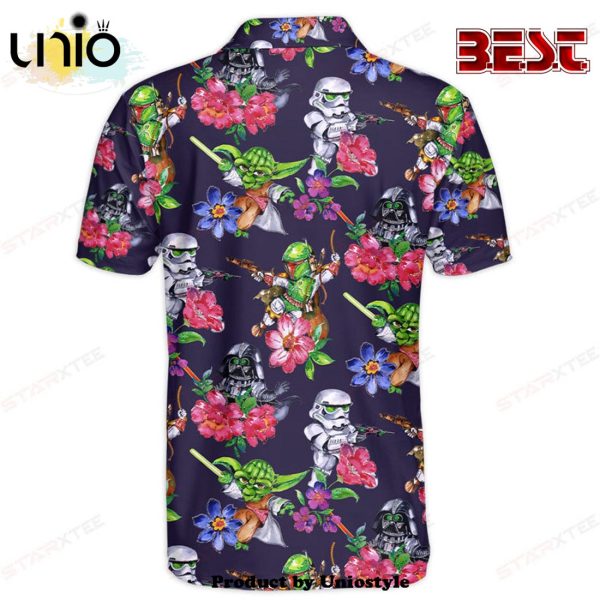 Star Wars Patter Flower Gift For Fans Polo