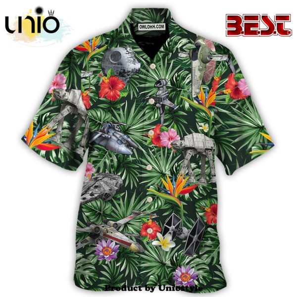 Starwars Space Ships Tropical Forest Hawaiian Shirt For Kids, Adult