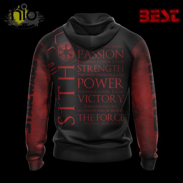 SW Hoodie Sith Code Passion Strength Power Victory Hoodie